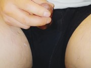 Grower not shower, sloppy foreskin precum play ends in ruined cumshot