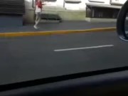 Horny milf masturbates in her car right on the street