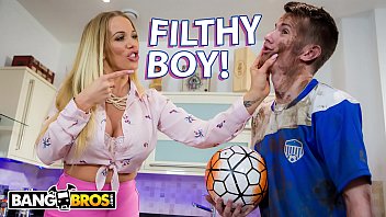 BANGBROS - English MILF Rebecca More Fucks Her Filthy Step Son Sam Bourne