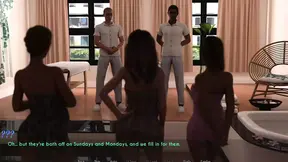 Older babe enjoys kinky spa handjob in 3D animated adult game