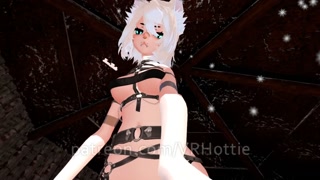Bondage Strap Fox Girl Warms You Up in Snowed in Cabin Sword Knife Play Hentai POV Lap Dance
