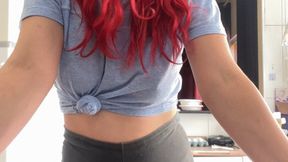 Lighting a cigarette on the stove, smoking in the kitchen - I'm showing 2 lighters without gas