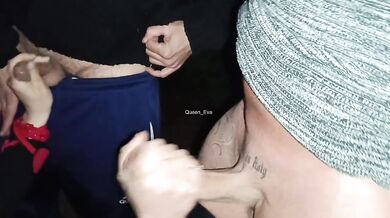 AMATEUR DOGGING ITALY - SLUTTY WIFE SUCKS COCKS ON THE STREET IN FRONT OF HER CUCKOLD HUSBAND