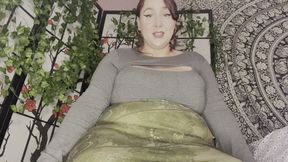 Office Girl Inflates Her Tits & Belly Till They POP!