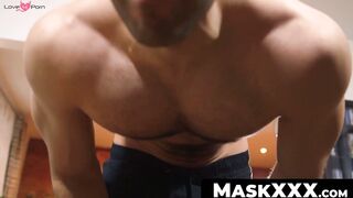 MaskXXX.com - Handsome homosexual Nathan Topps strokes his fat cock with passion