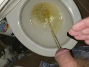 Limp Dick Orgasm follewed by amazing pee piss