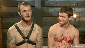 Caged Sex Slave Endures A Beating, Hot Wax And Hard Stockade Fuck