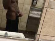 Gym bathroom wank