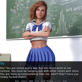 Futa Dating Simulator 3 Ruby Is Teasing Him with Her Sexy College Outfit