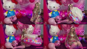 Blowing Up Hello Kitty's Inflatable Chair By Mouth