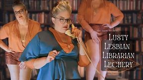 Lusty Lesbian Librarian Lechery: Bored Cougar MiLF OctoGoddess Encouraged Masturbation JOI with Lesbian Domination, Curvy Tease, Moaning and Shushing POV 1080