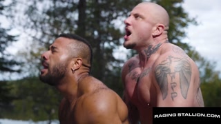 RAGING STALLION - Wet &amp; Wild Deck Pounding - Hunk Crush Breeds the Bodybuilder