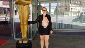 Showing tits in public