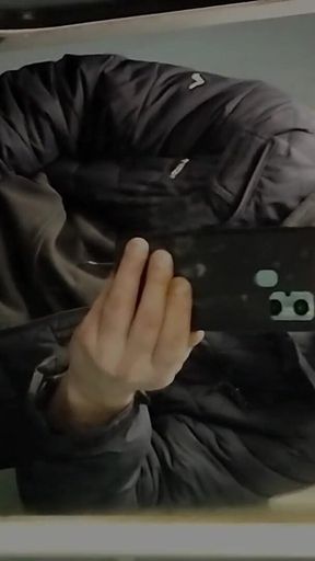 I Am Masturbate in Train Toilet in Winter