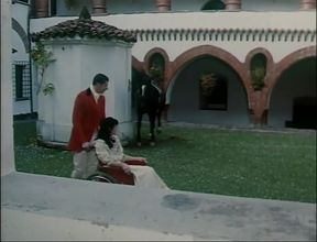 Beautiful blonde cock sucking pussy fucking in the castle