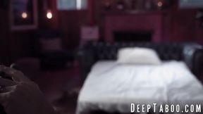 Stepson fucks Nikki Sweet and Syren De Mer in forbidden threesome