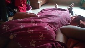 Tamil housewife's breasts are massaged by her husband