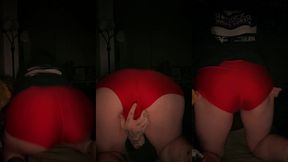 fat pussy bulges through shorts