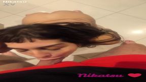 Heavily Tattooed Hottie Nikatsu Tries Thick Tool in BDSM Motel Room