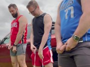 Three Aussie Blokes Take a Public Piss