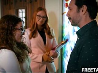 Leana Lovings Invites Her Trainer To Aid Her With Homework