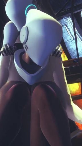 Din Djarin having fun with 2 Haydee robots: Starwars the Mandalorian & Haydee Crossover parody