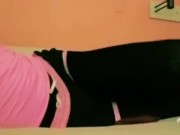 Sexy in pink Striptease and Masterbation