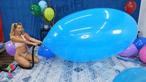 Madi Bath Machine Pops Multiple Balloons 4K (3840x2160) B2P Blow to Pop