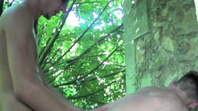 Twink fucked in forest cruising by xxl Arab cock amazing