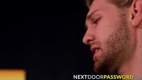 Young man wakes up while being sucked off by his lover