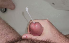 A Nice Wank in the Shower for a Big Blast of Cum