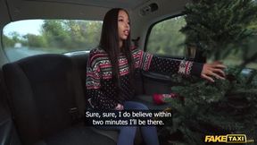 Petite Asian hot POV blowjob and hardcore sex in her Christmas jumper