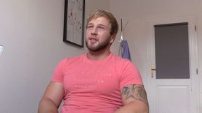 Chubby beefcake gets fucked in the ass for the 1st time