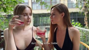 Polly Yangs In Threesome Sex On The First Date! Lucky Guy Fucks Two 19-year-old Stepsisters!