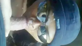Sunglasses Beauty Drenched in Cum from Dirty Blowjob Scene