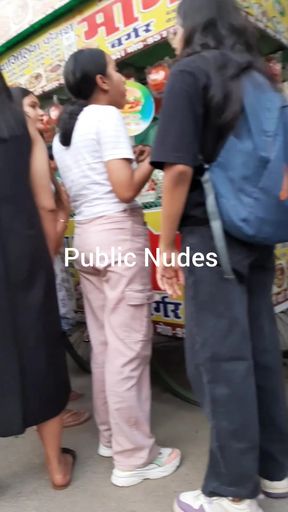 Slim desi teen goes nude in public with her boyfriend