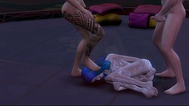 Beauty shemale Jane Insane, party night gone wrong in Sims 4 world