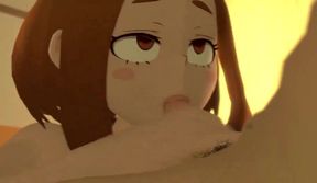 Uraraka Ochaco Blowjob (Swallow)