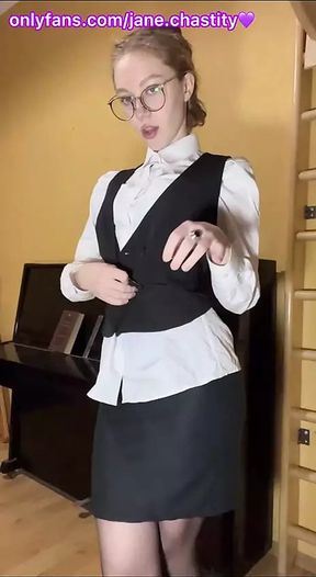 Sexy Teacher Will Teach You How to Cum