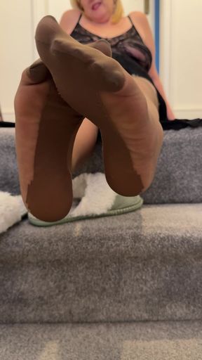 Hot Sweat Feet in Dirty Slippers