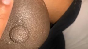 Closeup Squeezing Milking My Big Boobs