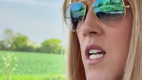 Jane’s Barefoot Desperate Pedal Pumping – Stranded Blonde Cranks Hard