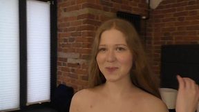 Shy 18 YO Russian Ginger makes out with horny neighbor
