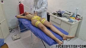 4K NEW brunette Charlot Kink cough cpr big tits oxygen mask 819