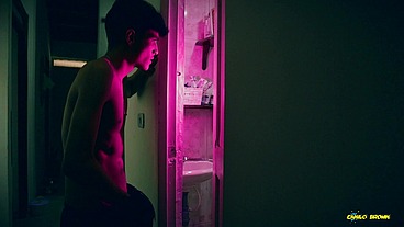 Camilo Brown Caught Hot Twink Andres ZP Jerking To Him And Invited Him Into The Shower For An Amazing Blowjob