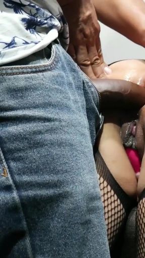 THIS YOUNG LATINA MOANS WITH PLEASURE AND PAIN WITH A THICK DILDO NAILED IN HER BUTT   Clip 2