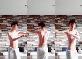 Cute boy dances like a hawaiian and gets breed raw