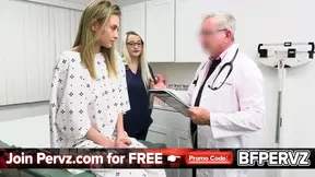 Perv Doctor and His Busty Nurse Teach Their Hot Patient How to Keep Her Pussy Warm Free Movie