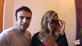 Anonymous Sara fills two lustful guys' holes