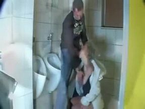German mature woman fucked in public toilet